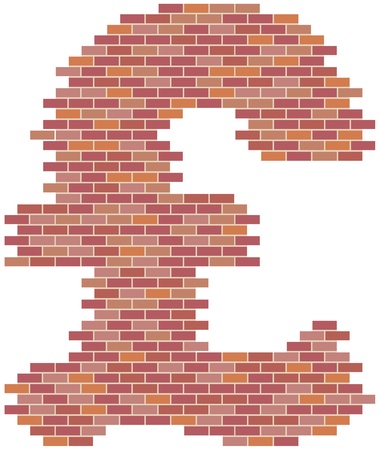 Rebuilding the British economy or the British construction industry pound symbol のイラスト素材