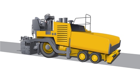 Road laying asphalt machine