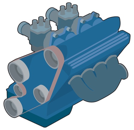 Simple car engine illustrationのイラスト素材
