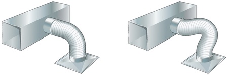 Ductwork, air conditioning, ventilation, heatingのイラスト素材
