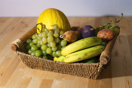 basket of fruitsの写真素材