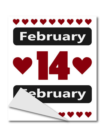 February 14, the day of loversのイラスト素材