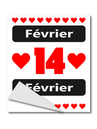 14 fevrier,la fete des amoureuxのイラスト素材