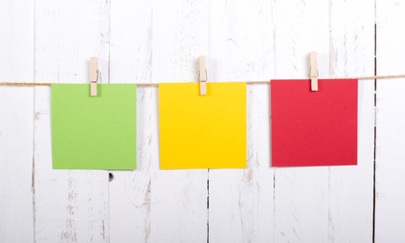 Colorful Hanging Notepadsの写真素材
