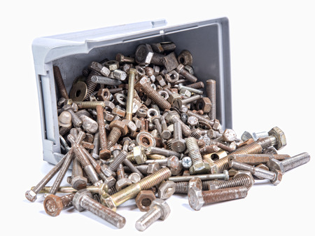 rusty steel boltsの写真素材