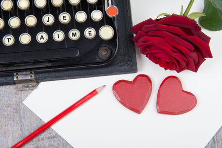 I love you with typewriter for Valentine's dayの写真素材