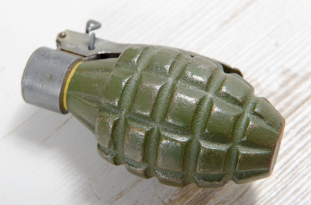 french hand grenade in green colorの写真素材