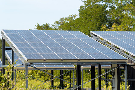 Solar panels in the countryside