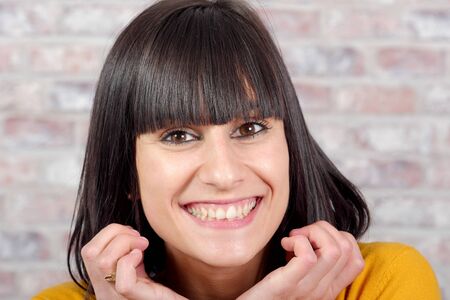 a beautiful casual brunette woman portrait