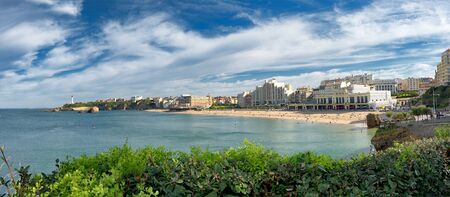 a panorama of Biarritz city in Franceの写真素材
