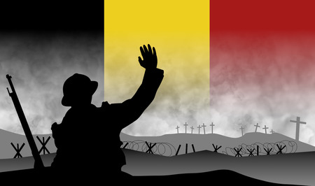 commemoration of the centenary of the great war 1918, Belgiumの写真素材