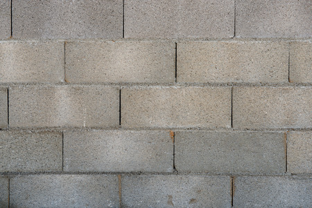 a closeup of a cinderblock wallの写真素材