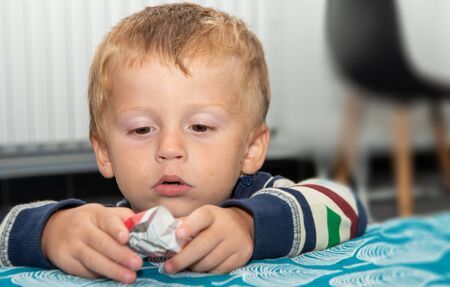 Portrait of a child two years old