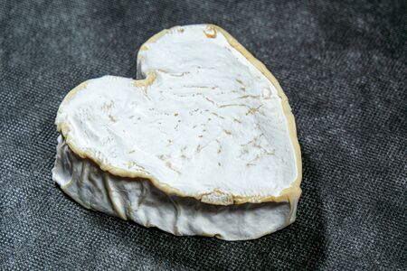 famous French Neufchatel cheese shaped heartの写真素材