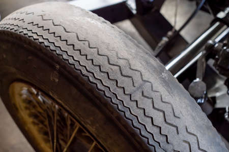 a view of very used tire