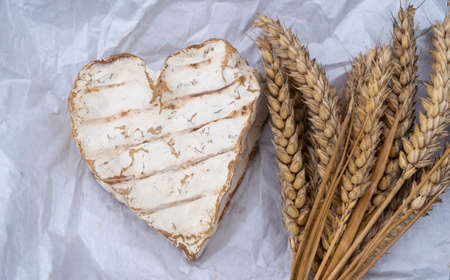 a traditional Neufchatel cheese, dairy product, Franceの写真素材