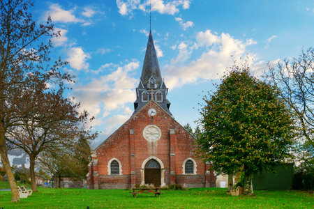 a Church of Beaussault, Seine Maritime, near Neufchatel en Brayの写真素材