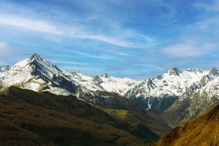 Valley of ArgelÃ¨s-Gazost, Pyrenees mountains, Franceの写真素材