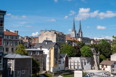 view of the city of Pau, Aquitaine, Franceのeditorial素材
