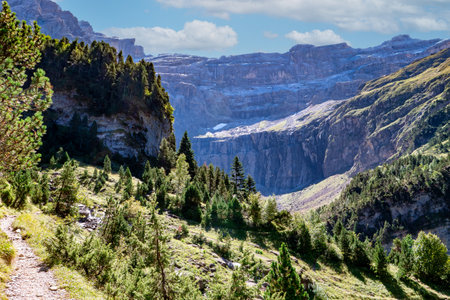 A view of Cirque de Gavarnie, Pyrenees, Franceの写真素材