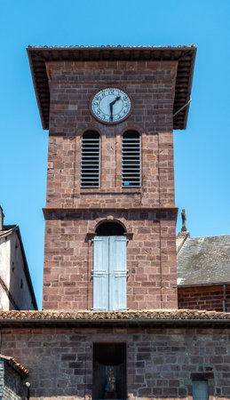 A Church of Saint Jean Pied de Port, French village, Basqueの写真素材