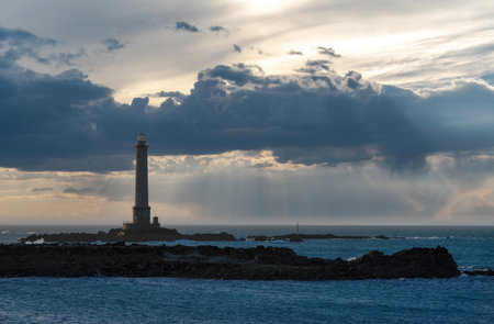 a View of lighthouse of Gatteville, Manche, Cotentin, Normandy, Franceの写真素材