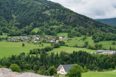 Small village in Savoie, in the Bauges mountain range, Alps, France