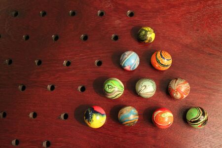 Marbled marblesの写真素材