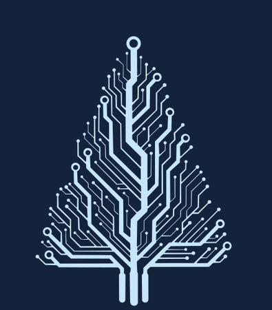 Circuit board tree. Technology background. Vector illustration. Eps 10の写真素材