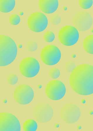 Seamless background with green and blue bubbles. Vector illustration.の写真素材
