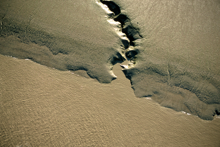 Aerial view of a russoon in Stinger Bay