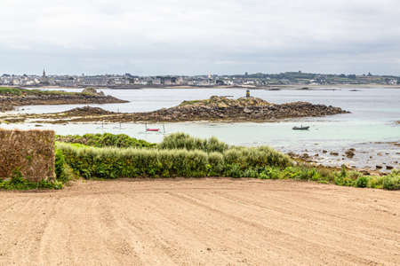 the island of Batz, off Roscoff, in Brittanyの写真素材
