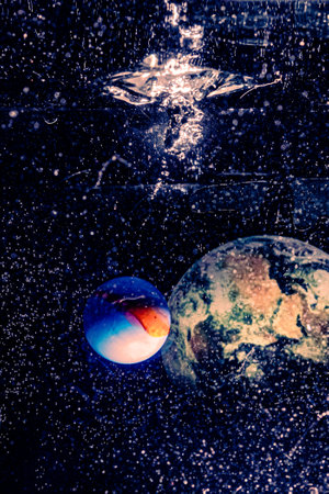 marbles thrown into water