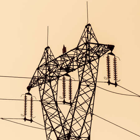 high voltage line on the Etoile massif, north of Marseille