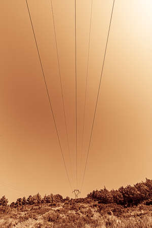 high voltage line on the Etoile massif, north of Marseille