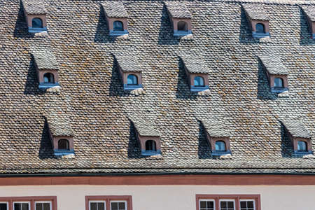 house facade in strasbourg, alsaceの写真素材