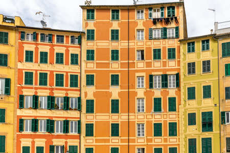 Camogli, village on the Portofino peninsula, in Liguriaの写真素材