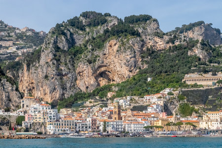 villages of the Amalfi Coast, Italyの写真素材