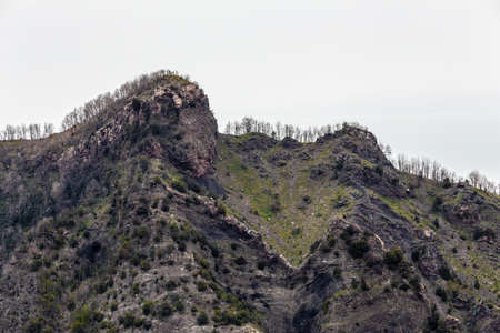 Vesuvius, a volcano dominating the Bay of Naples, in Italyの写真素材