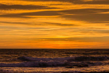 sunset over the Mediterranean sea, in Provenceの写真素材