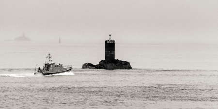 the island of Brehat, in Brittanyの写真素材
