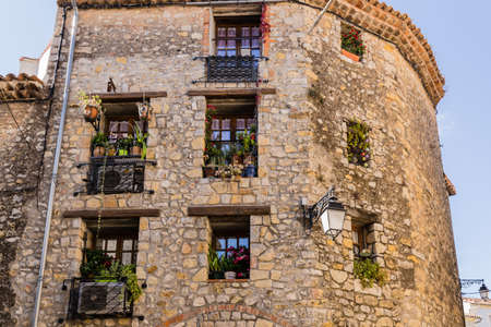 Perched village in Haute Provenceの写真素材