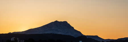 Sainte Victoire mountain at sunriseの写真素材