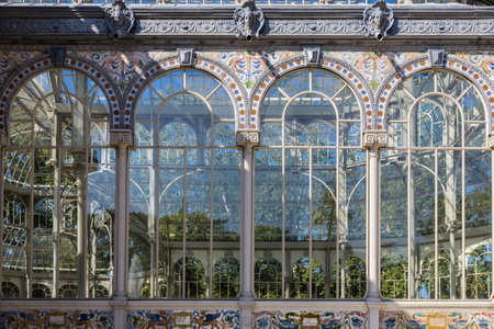 the Crystal Palace, in Retiro Park, in Madridのeditorial素材