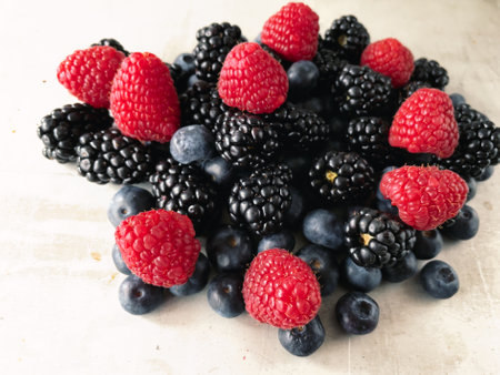 three kinds of berries