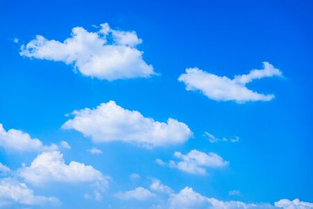 Cloud background with different cloud levels and blue sky, normal contrast