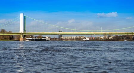 Bridge over the river rhine at Cologne, Germany.の写真素材