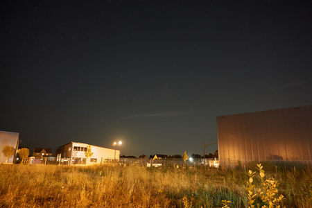 industrial area by nightの写真素材