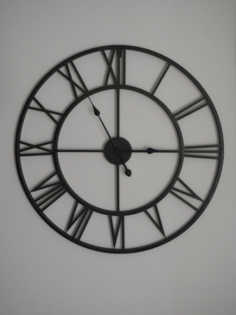 A clock on a white background