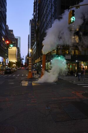 District heating New Yorkの写真素材